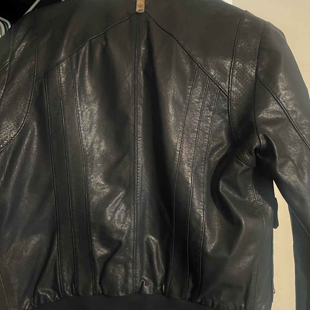 Mackage Black Leather Jacket - Picture 4 of 9